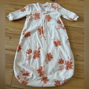 Carters Baby Long Sleeve Pink Fleece Floral Sleep sack 3-6 months